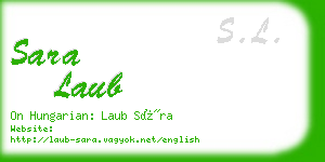 sara laub business card